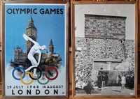 Komplet Zestaw Meski Obraz Plakat Vintage USA Olimpiada Sportowy x2