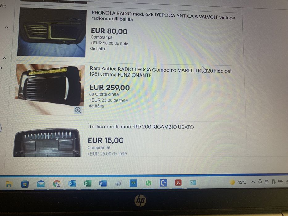 Radio antigo da marca radiomarelli