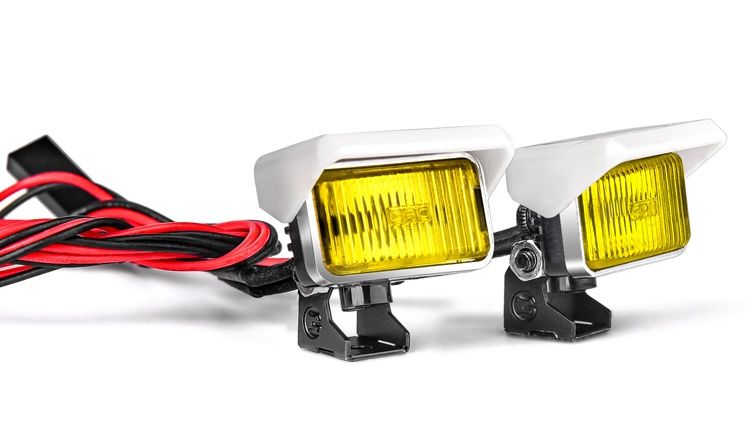 Reflektory halogeny LED 1:10 żółte oświetlenie rc TRX SCX MST FMS HPI
