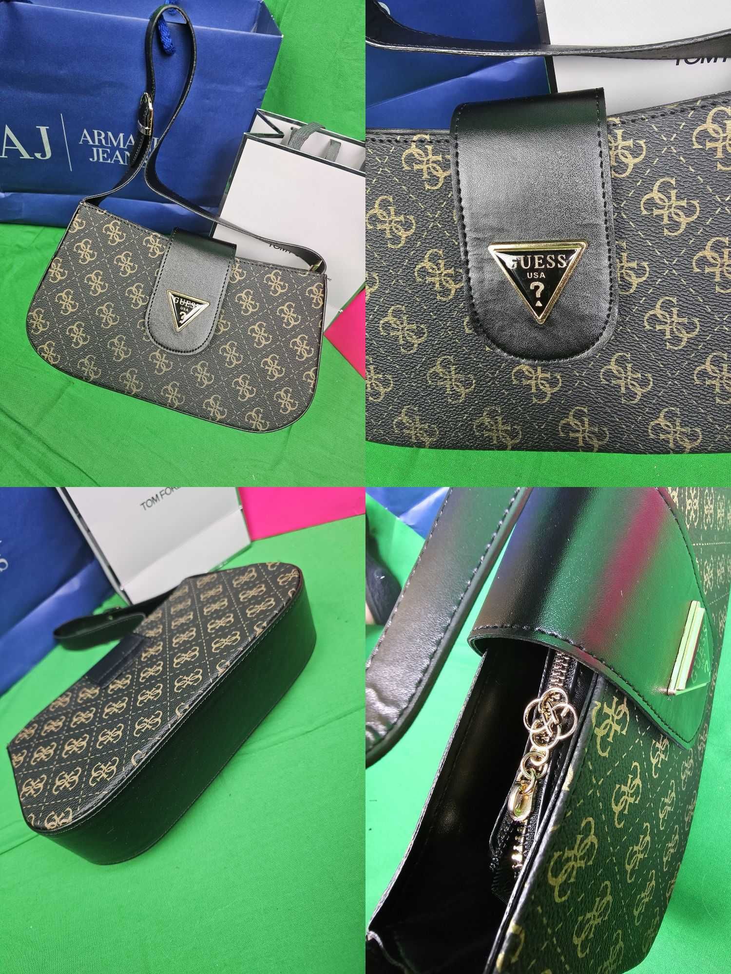 Torebka damska Christian Dior torba łódeczka Grafit Brązowa
