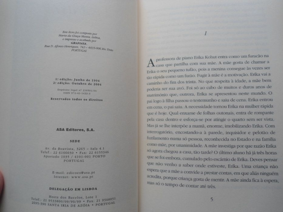 A Pianista por Elfriede Lelinek