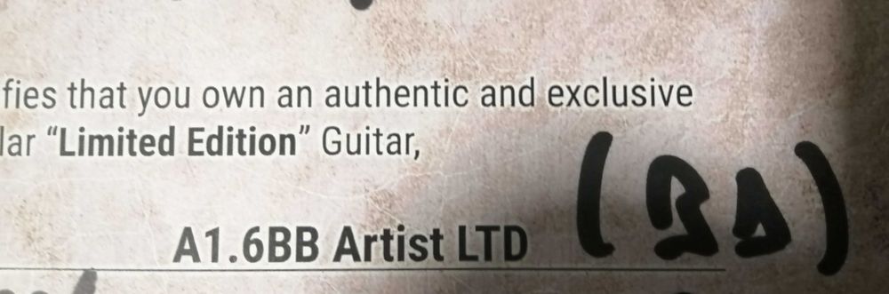 Guitarra Solar Guitars A1.6BB Artist LTD Limited Edition