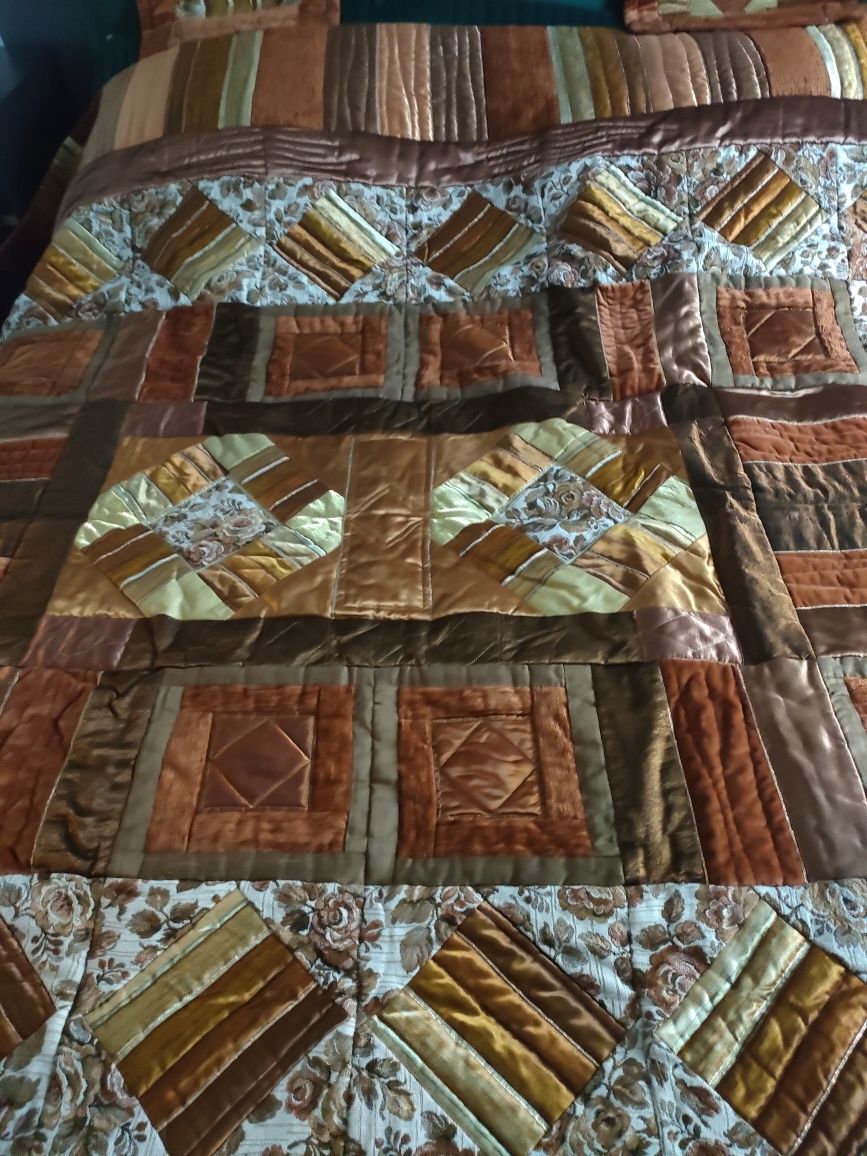 Narzuta patchwork duża, ręcznie robiona