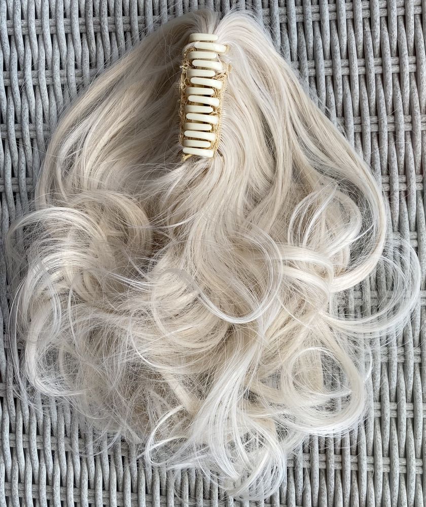 Premium Ultra włosy doczepiane, platynowy blond, 34 cm kucyk ( 623 )