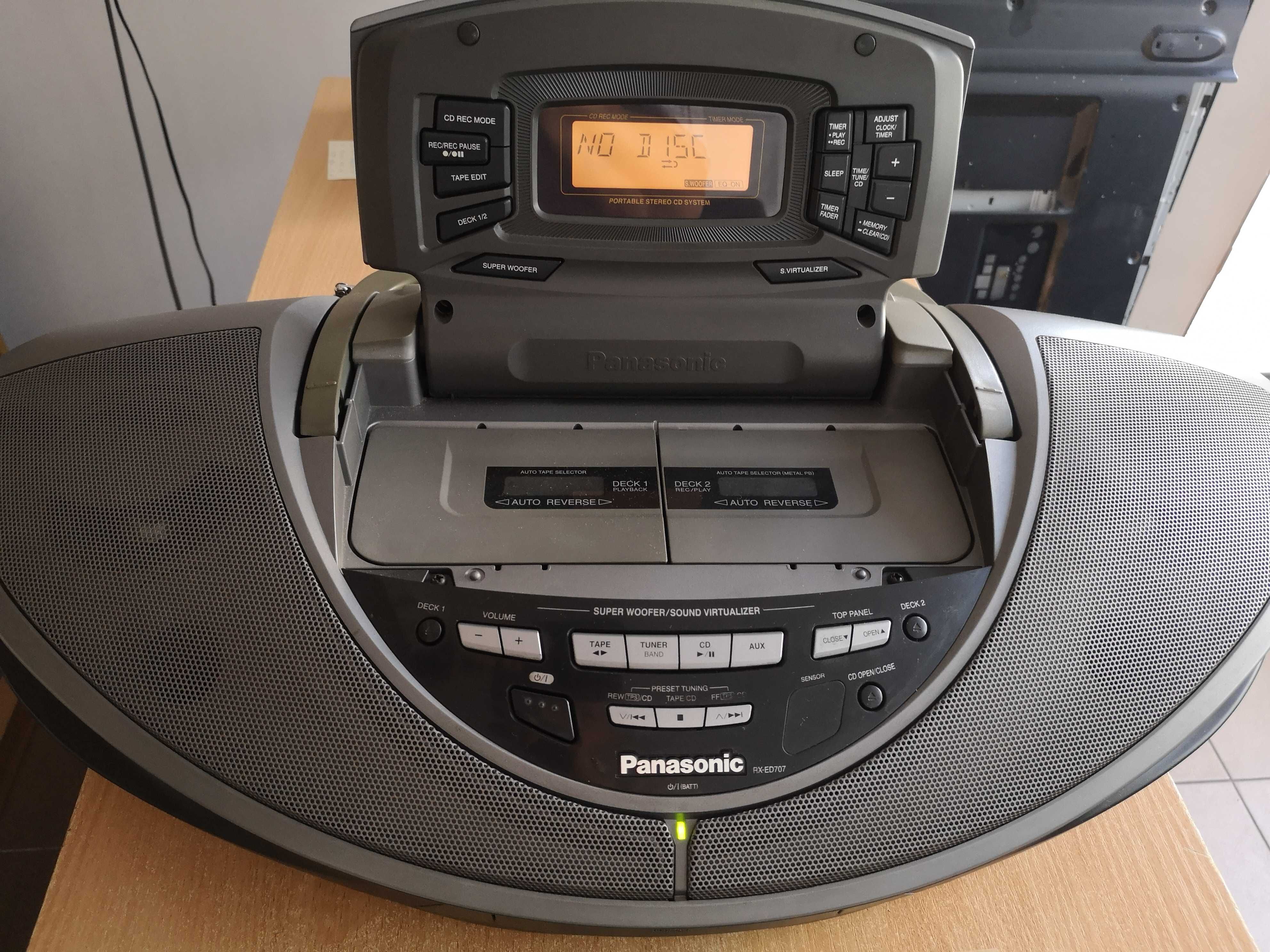 Kultowy Radio Odtwarzacz CD Panasonic rx-ed707 czarny