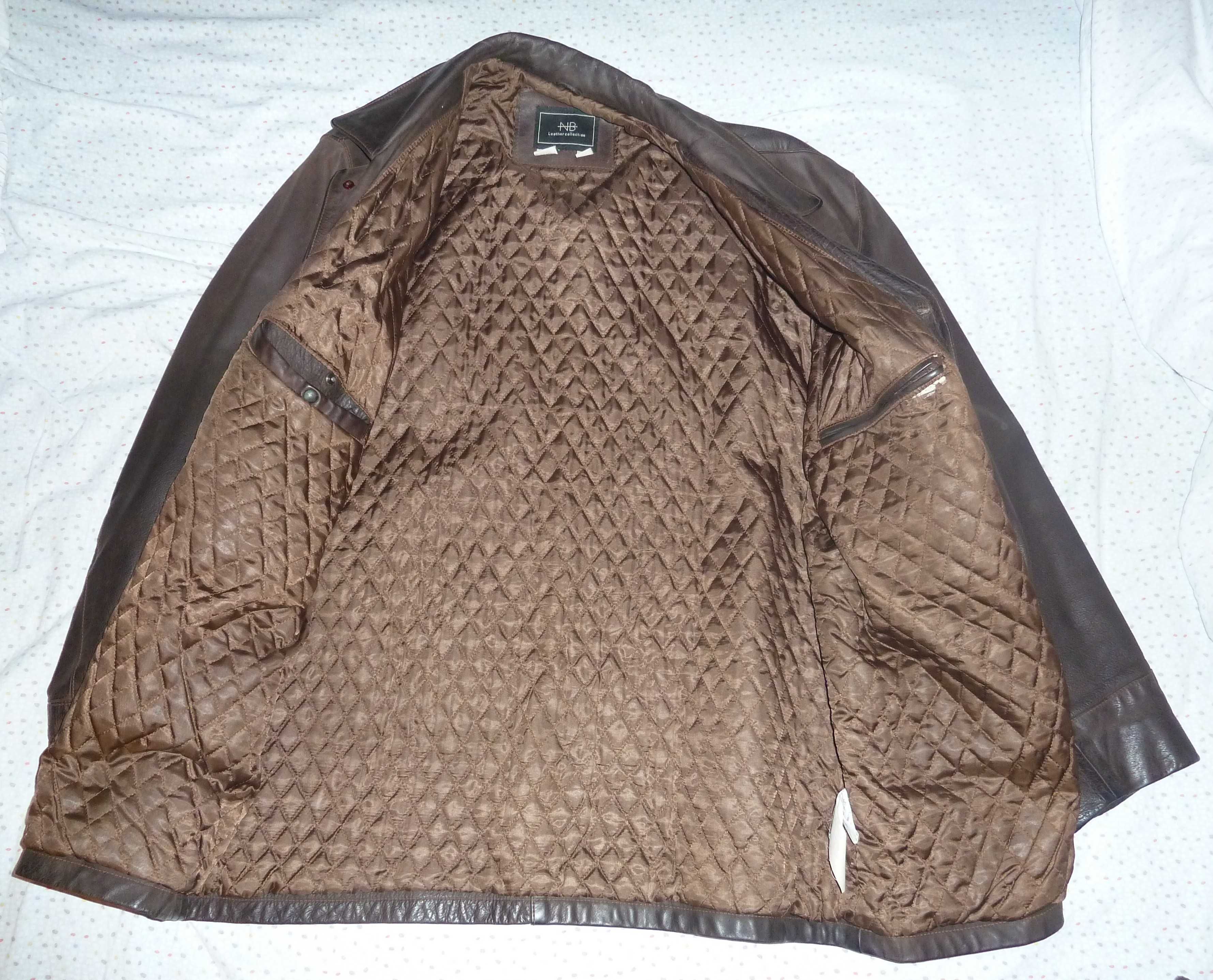 Casaco usado de pele castanha NB Collection XL