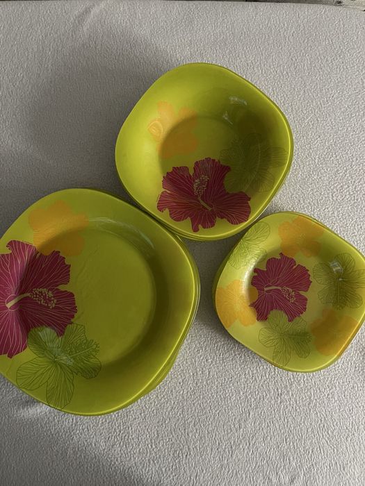 Набор посуды! Салатник, тарелка, бокал