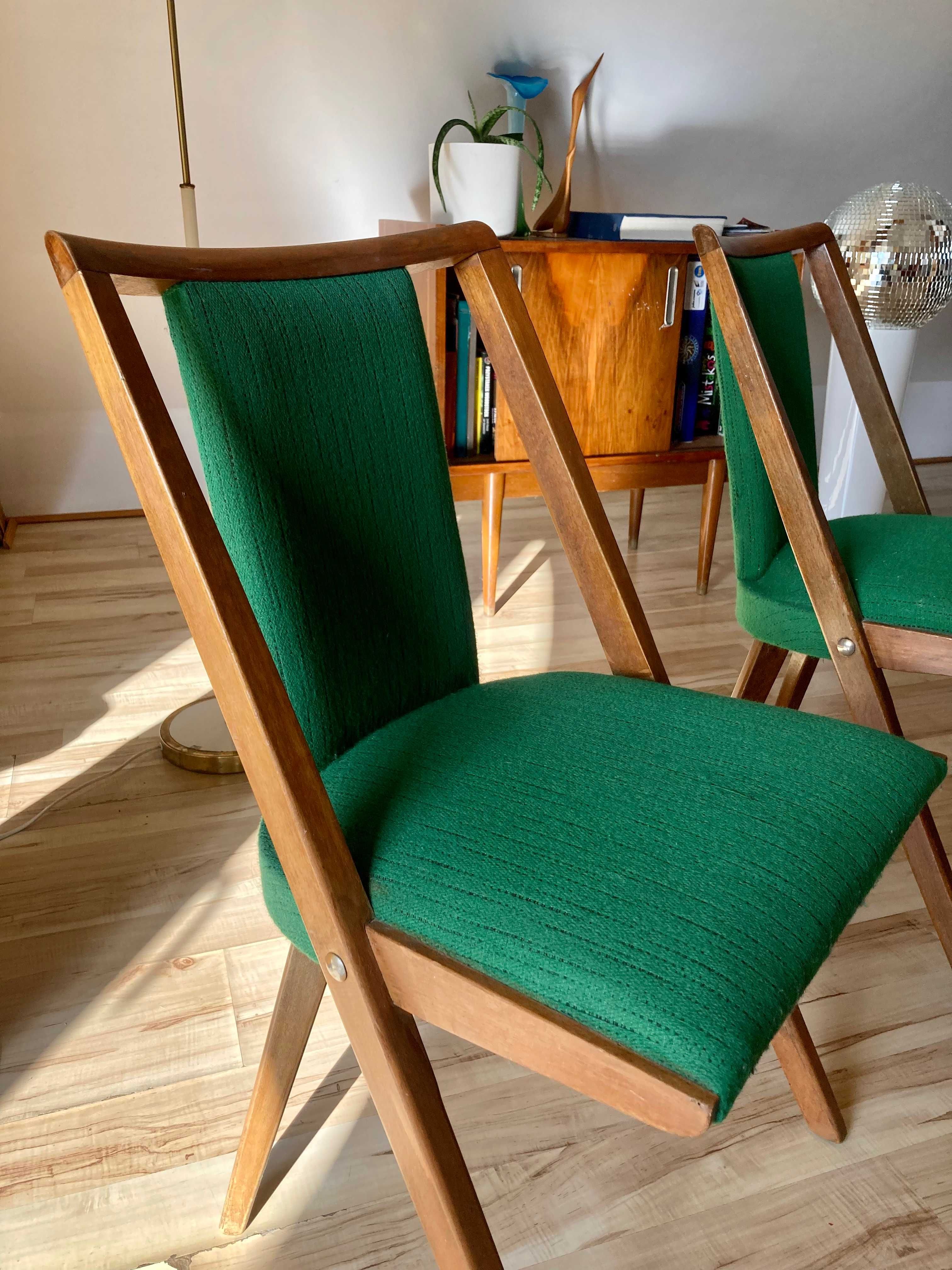 Dębowe krzesła, Jahn/Arnecke dla DWH, lata 50./60. XX w.