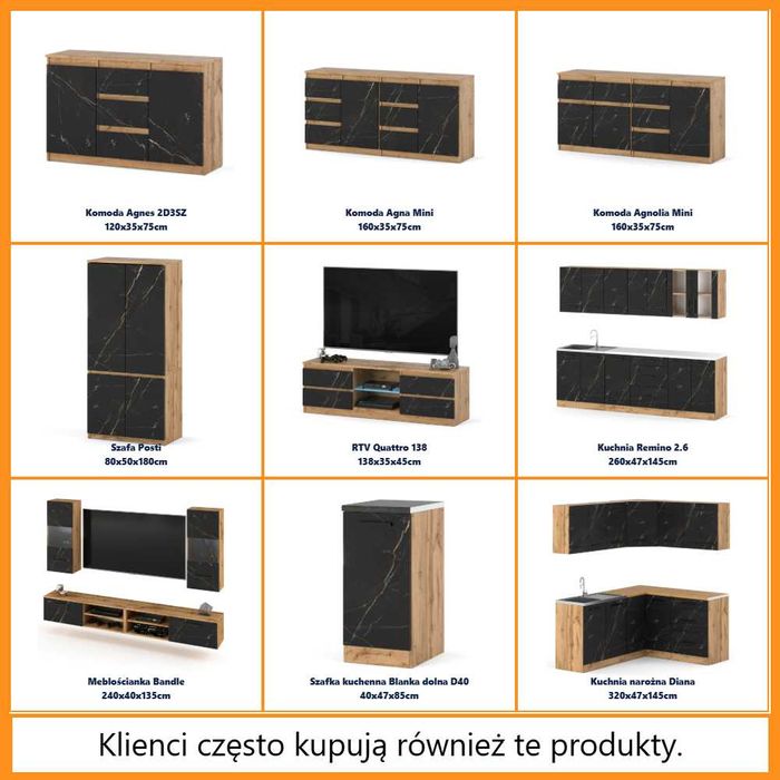 Komoda Szeroka Nowoczesna Oleksa 120cm Szafka 3 Szuflady Do Sypialni