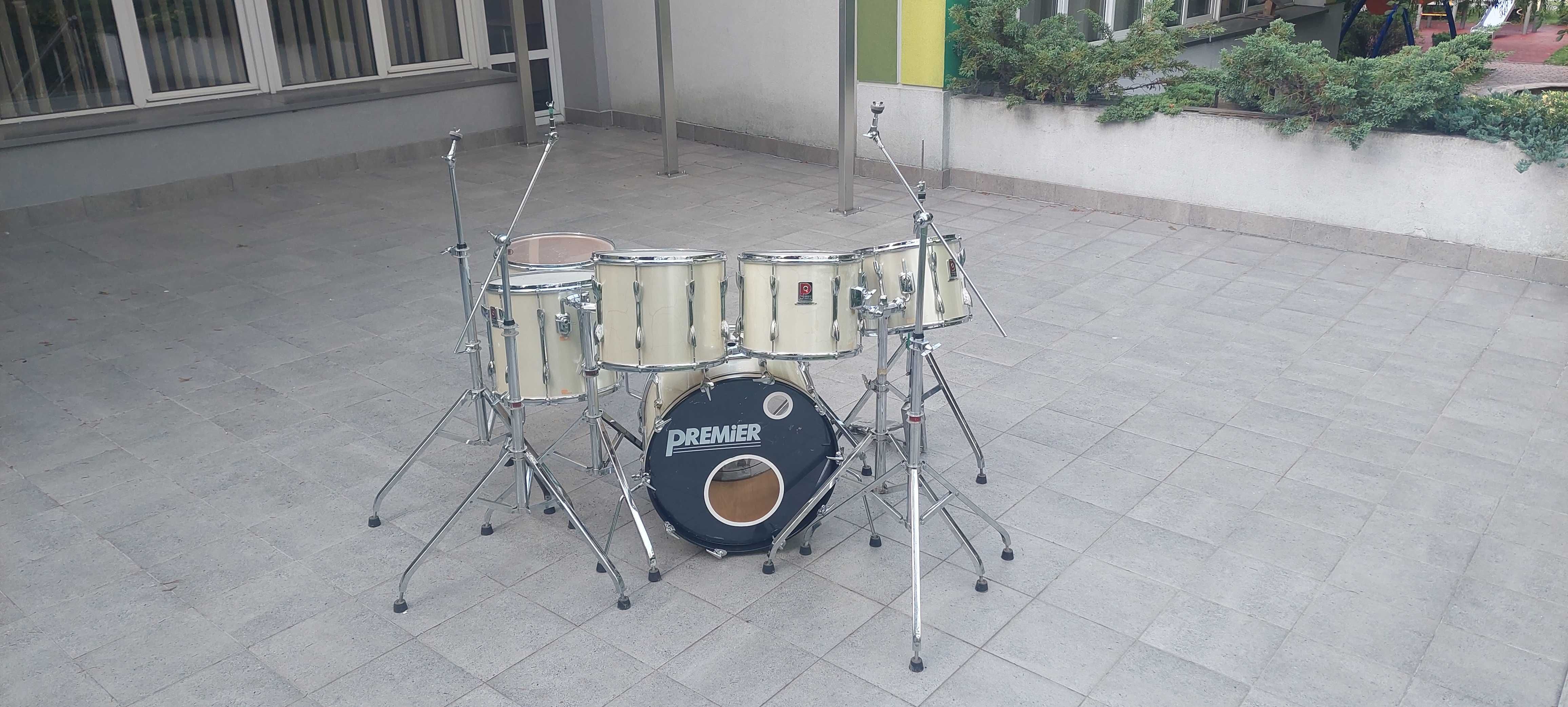 Perkusja Premier RESONATOR Vintage + hardware przełom lat 80-90-tych.