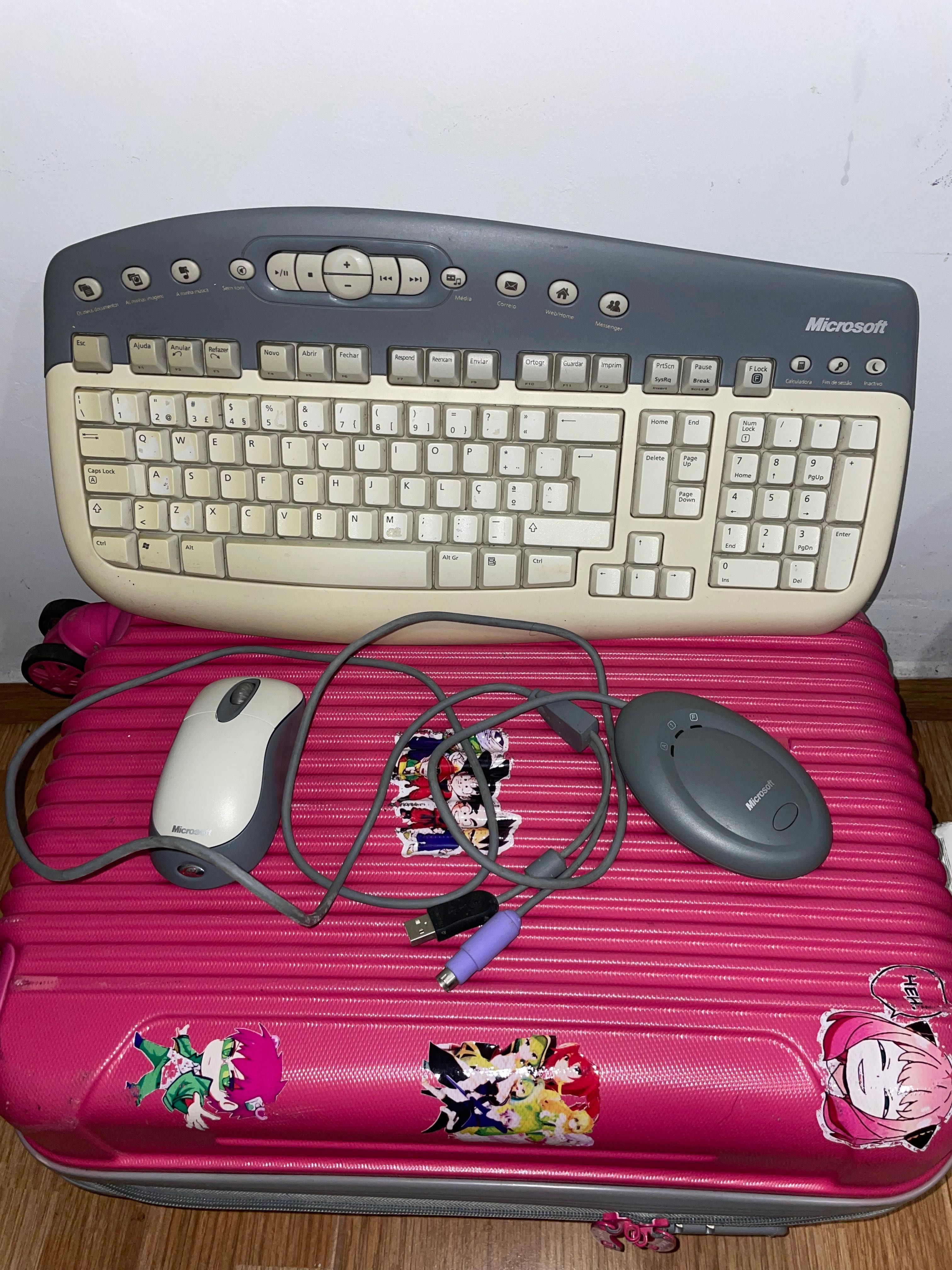 Teclado e rato da Microsoft + teclado extra