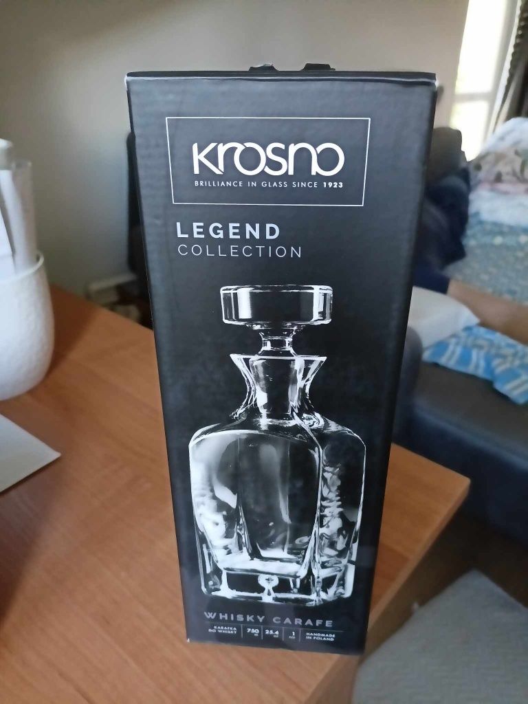 Nowy komplet karafka + szklanki do whisky