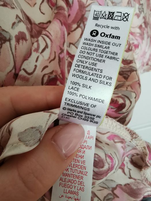 Jedwabny top jedwabna bluzka 46