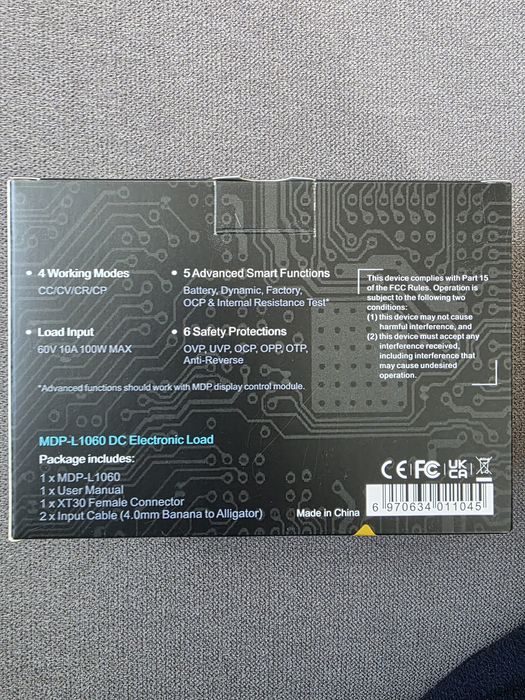 MiniWare MDP-L1060 - програмоване електронне навантаження 100 Вт