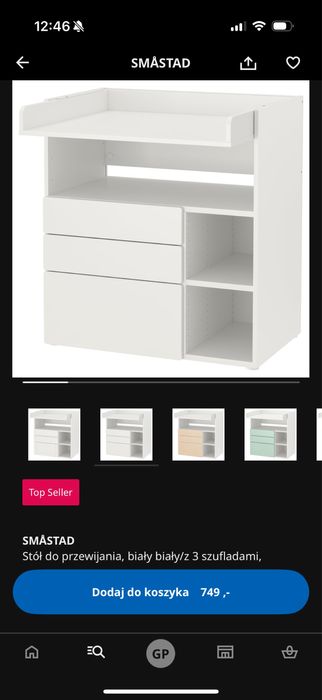 Stol do przewijania SMASTAD IKEA