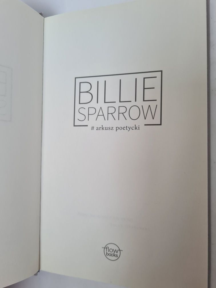 Arkusz poetycki - Billie Sparrow / Weronika Maria Szymańska