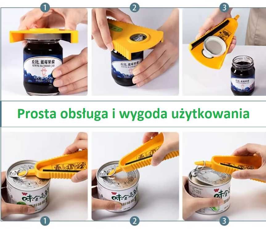 Wielofunkcyjny otwieracz do puszek i butelek – praktyczny 4w1!