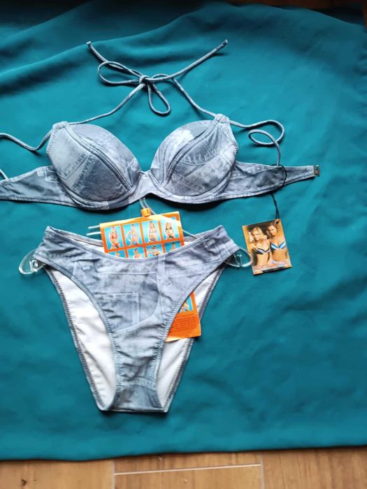 Strój kąpielowy dwuczęściowy nowy z metkami, młodzieżowy- XS/S-"Only7"