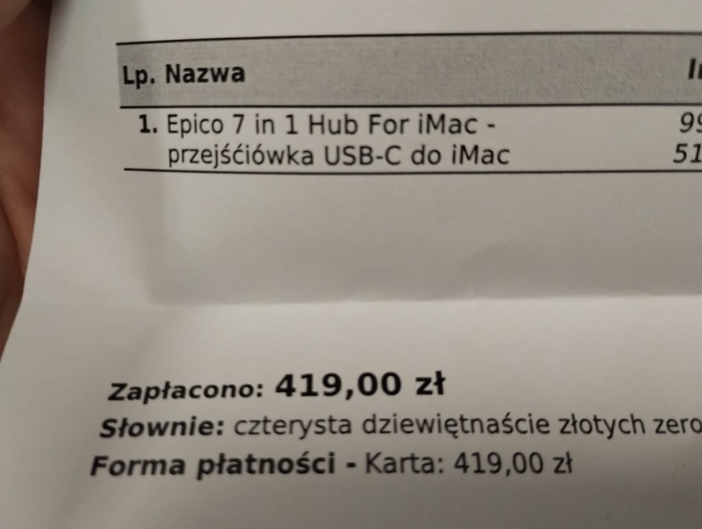 Epico Type-C Hub 7 in 1 - Przejściówka USB-C do iMac