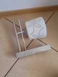 #9 Nowy kinkiet biały w kwiaty lampa ścienna E27 srebrny chrom 25x19