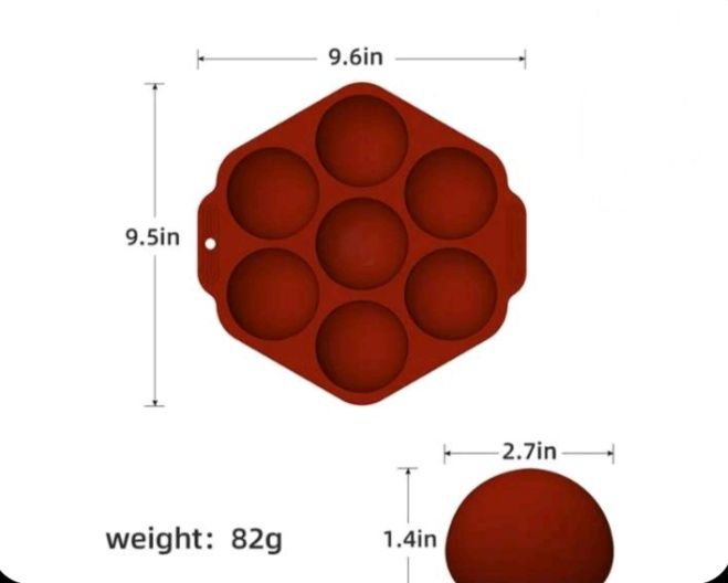 Forma na bombę czekoladową do półkuli w kształcie kuli, 3 szt