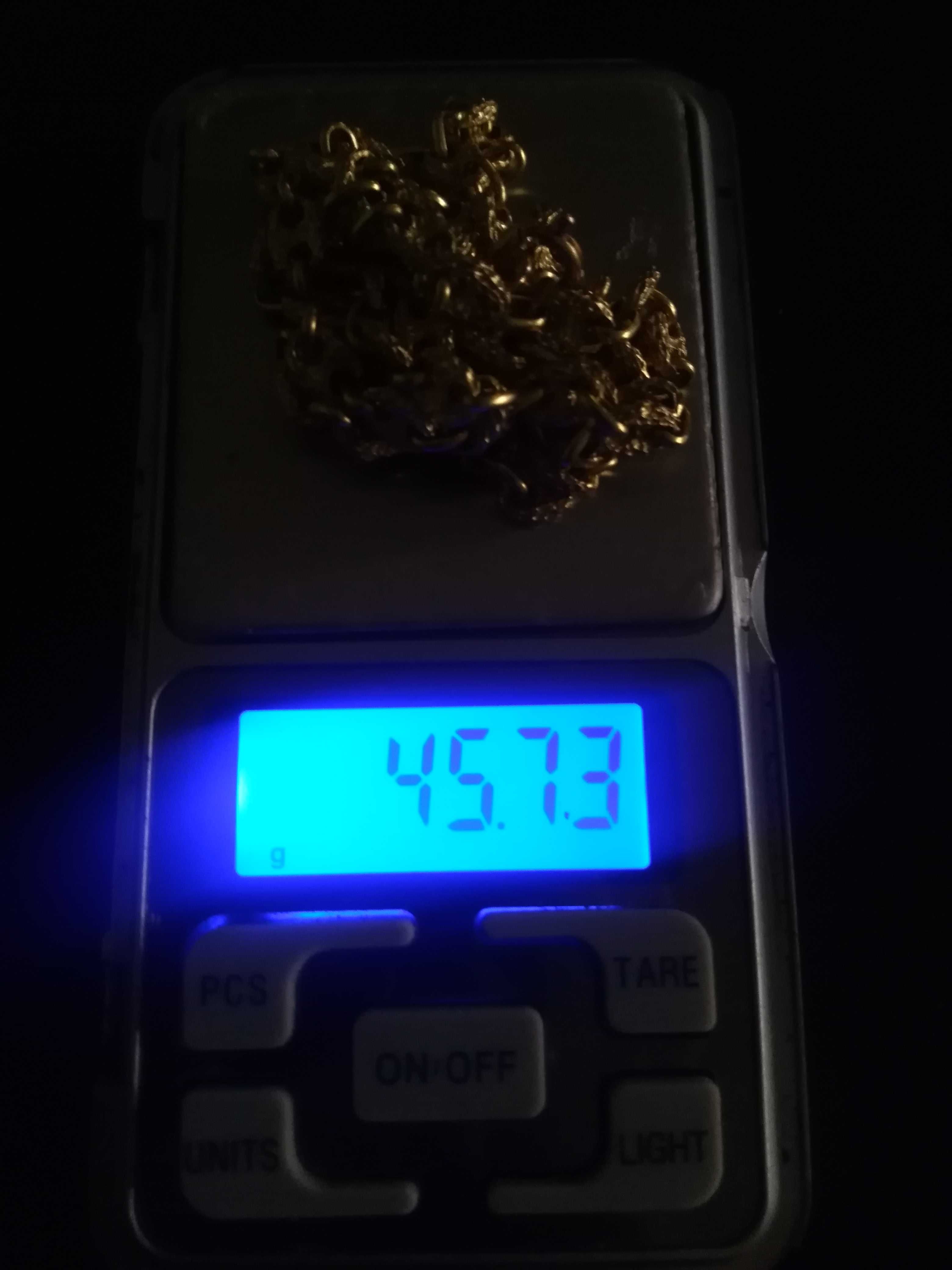 Złoty łańcuszek ,, Kawa''waga 45.7 gram próby 750 Polecam