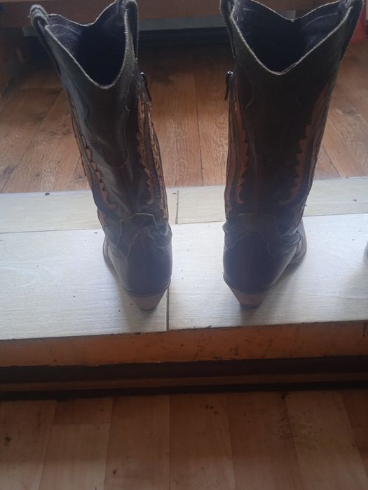 Женские Ковбойские сапоги из натуральной кожи Оленя