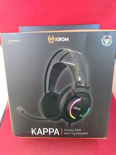 krom kappa zestaw słuchawkowy opaska na głowę czarny oświetlenie rgb
