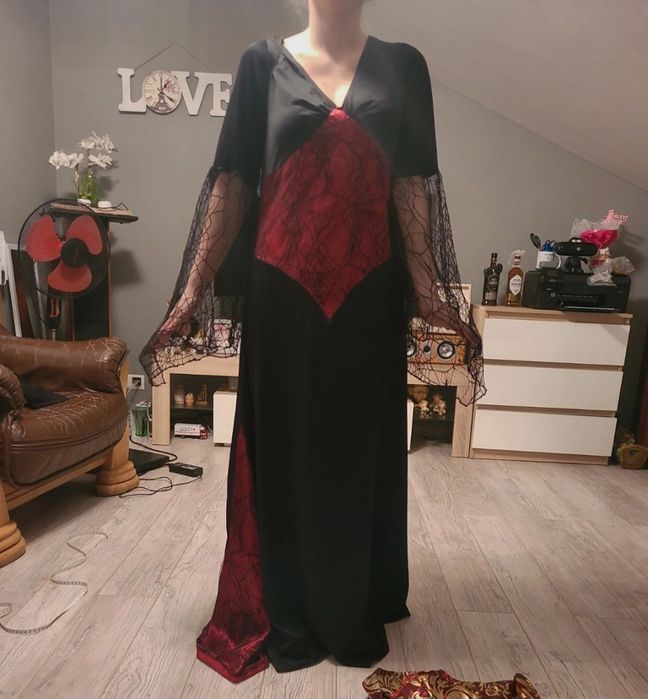 Stroj kostium  hellowen sukienka pająk rozm S