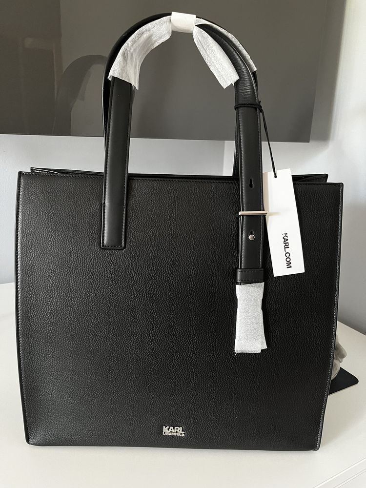 Karl Lagerfeld tote bag , torba meska 100% skóra naturalna
