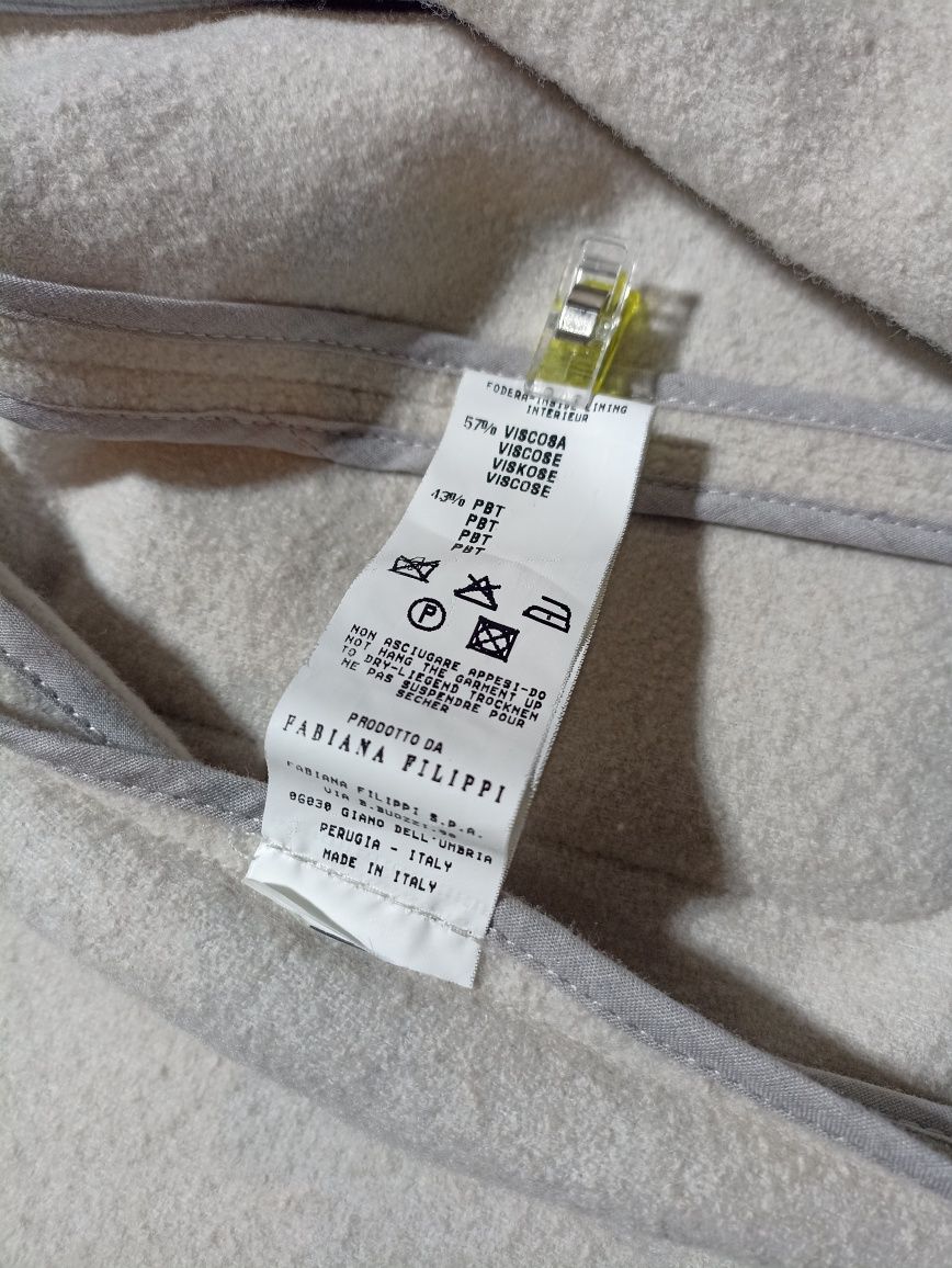 Женское брендовое пальто Fabiana Filippi Italian Merino Loro Wool Max
