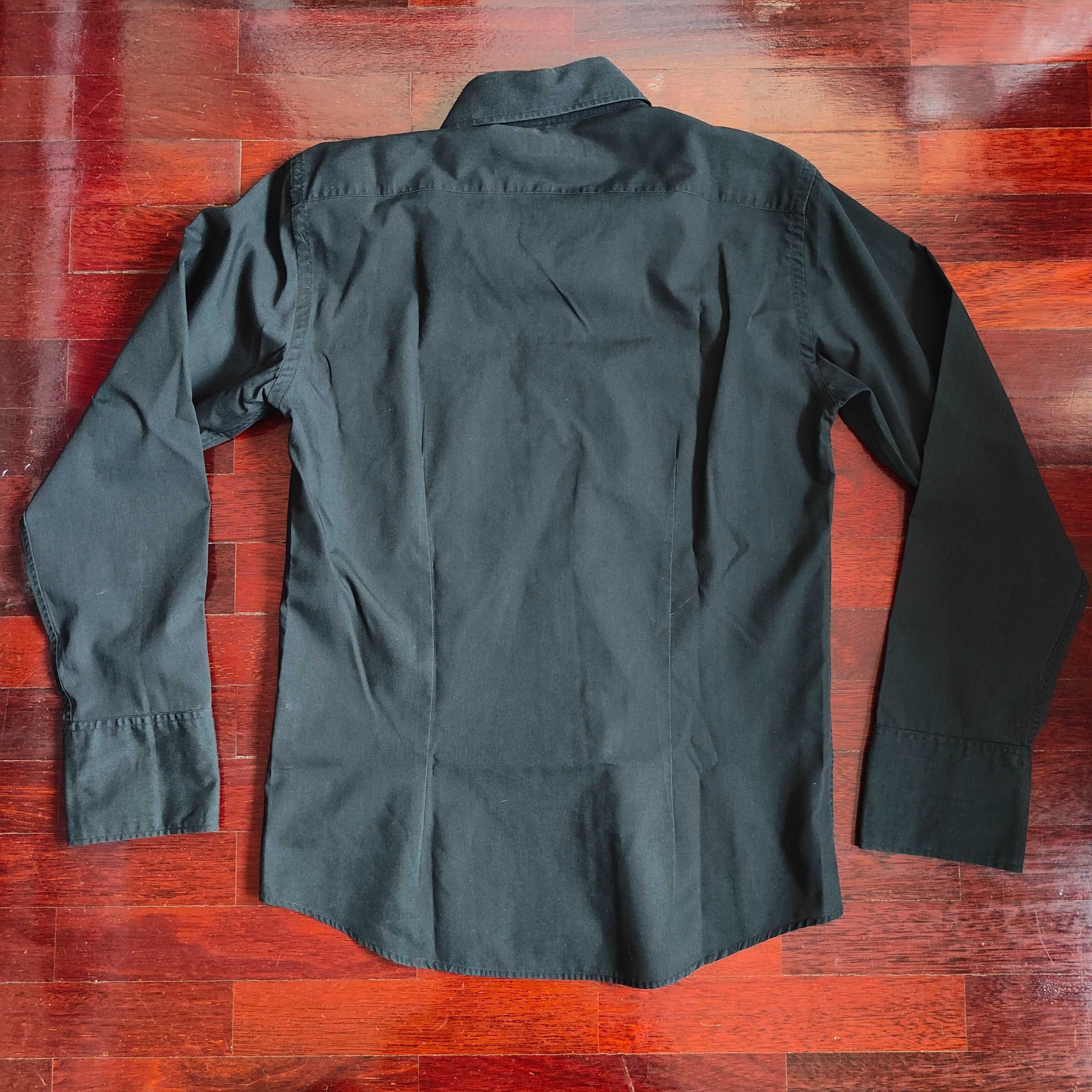 Camisa Miguel Vieira preta brilantes