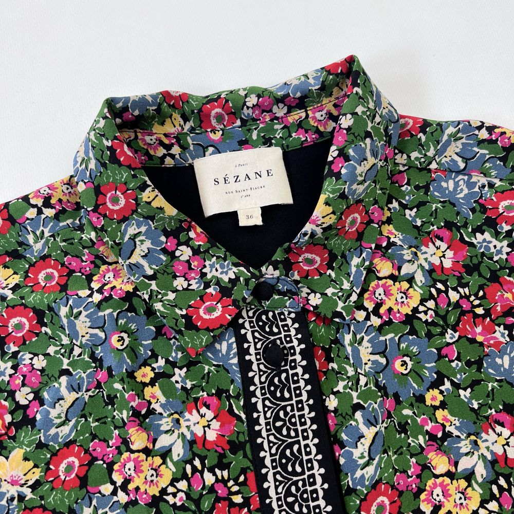 Sezane paris silk shirt шовкова сорочка блузка