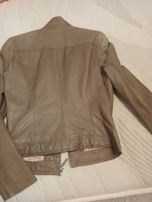 Casaco couro castanho-cinza senhora da Marc O' Polo