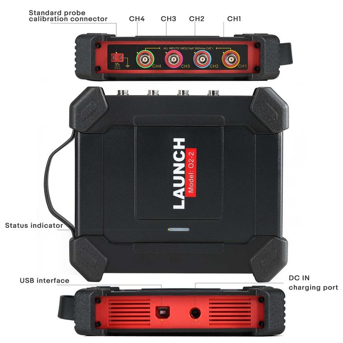 Launch X431 O2-2 Scopebox - Osciloscópio de 4 canais