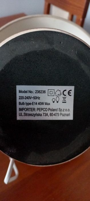 Lampka nocna beżowa