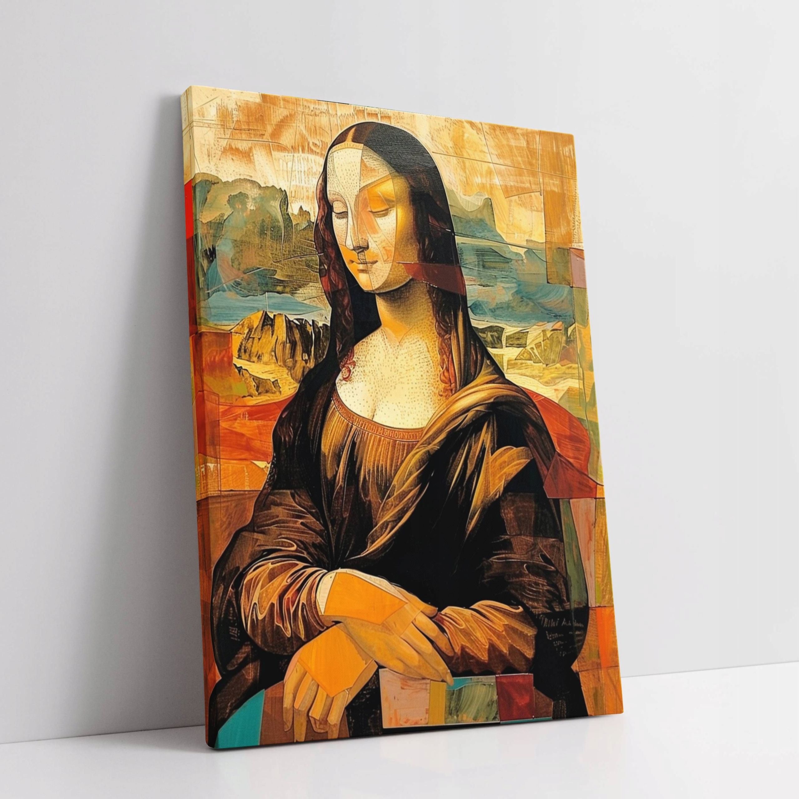 Obraz na płótnie Mona Lisa w Stylu Picassa do domu pokoju salonu 60x80