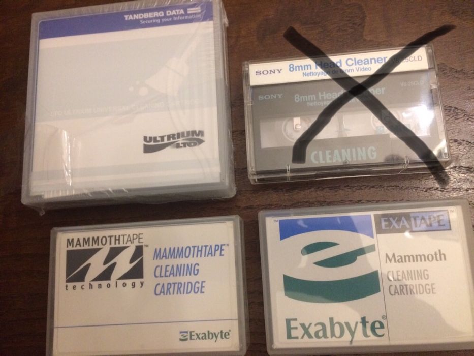 Tapes/Cassetes de armazenamento e limpeza