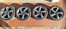 Vendo 4 jantes + pneus R18 Volvo r-desig 5/108n