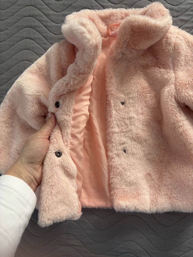 Dziecięce niemowlęce Futerko 86 cm różowe