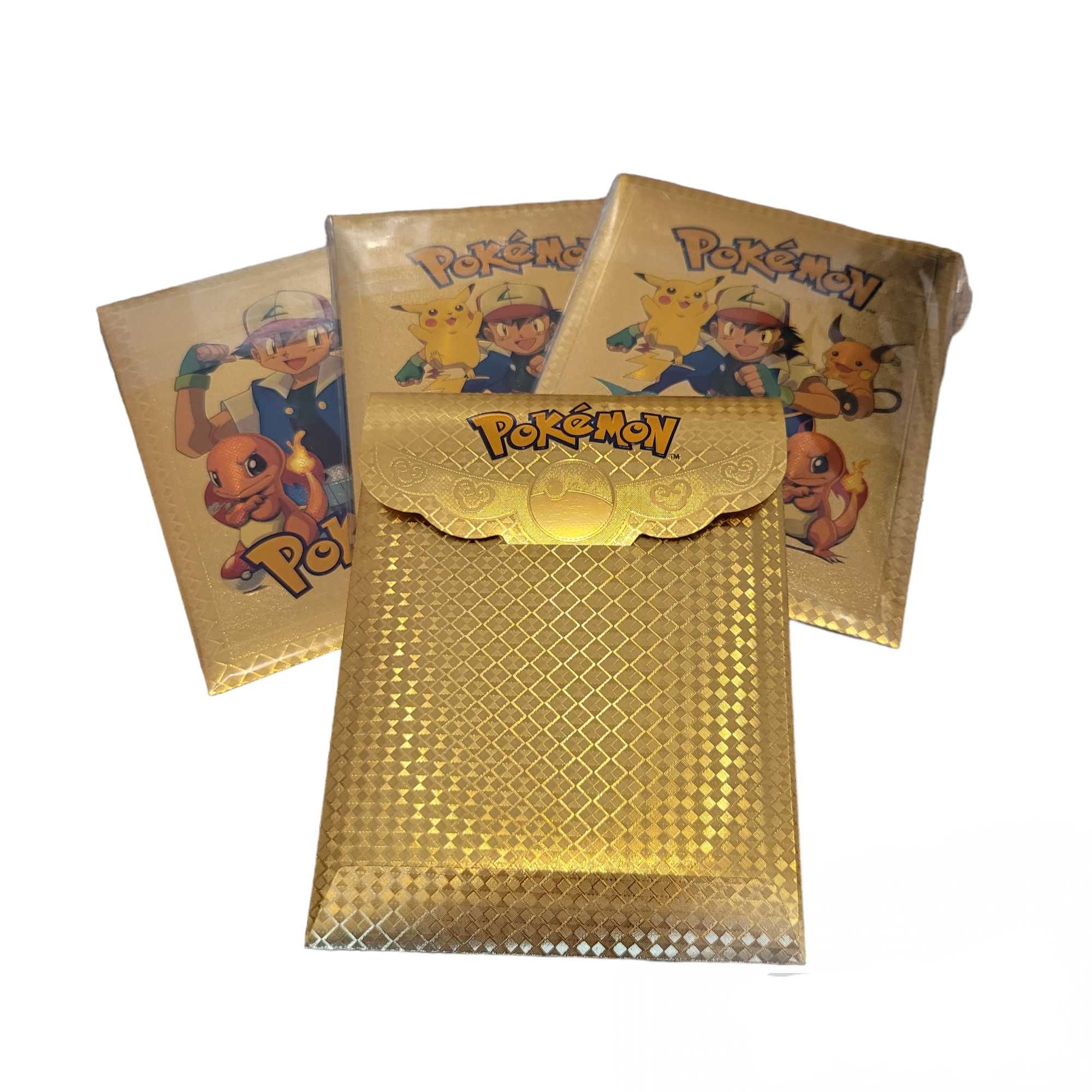 Nowe złote karty Pokemon 10 sztuk Prezent etui Golden #147