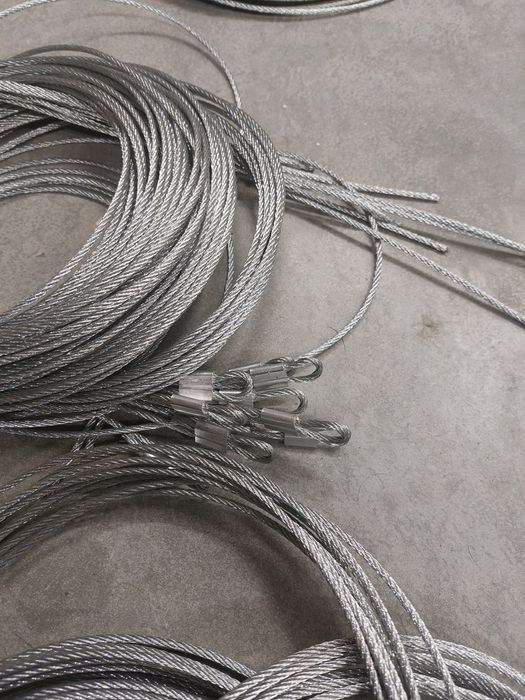 10szt sztuk lin stalowych,ze stali nierdzewnej,linka stalowa z oczkiem