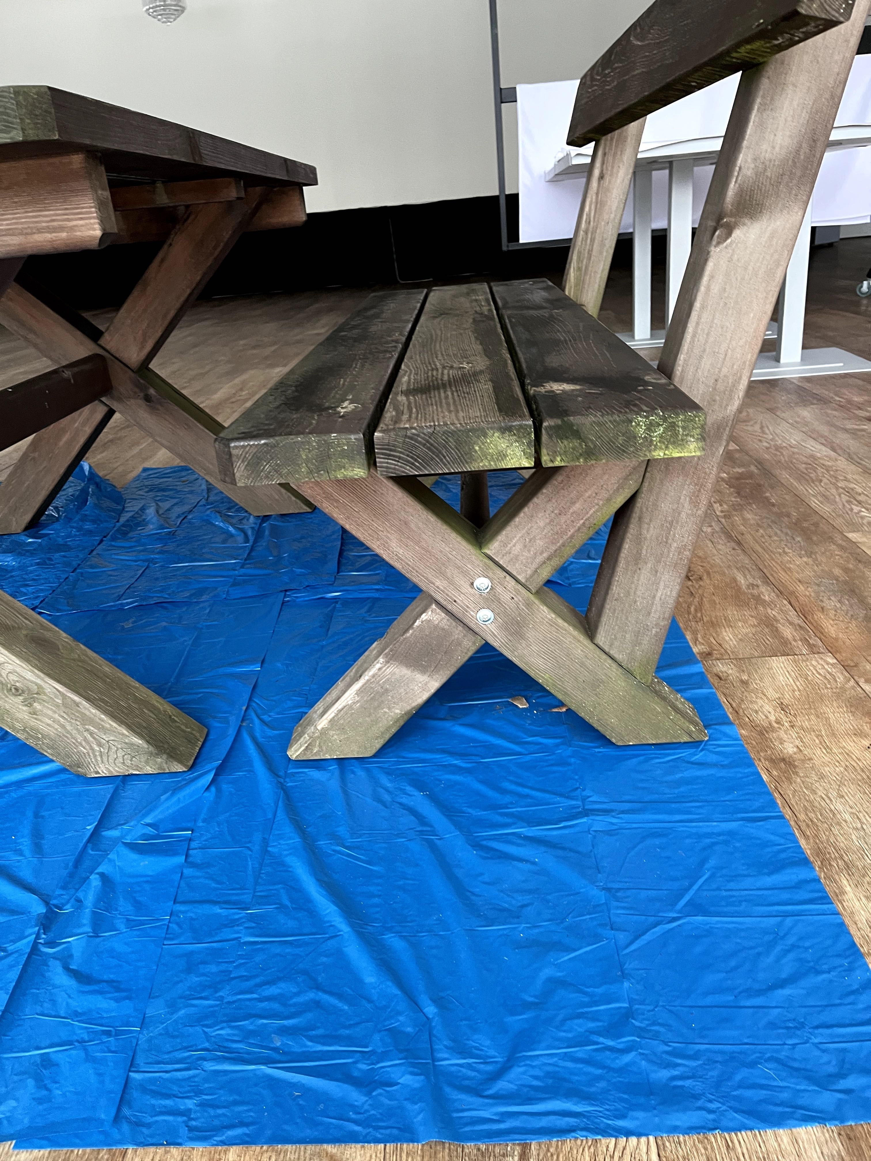Stół plus ławki ogrodowe z drewna!