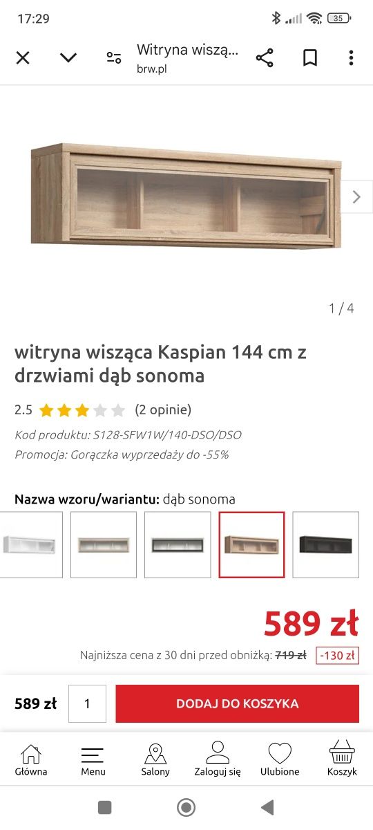 Szafka wiszaca z  Black Red White