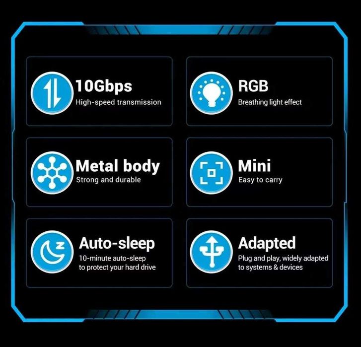 зовнішній карман для SSD M2 NVME UnionSine Gen2 10Gbps USB 3.2 Type C