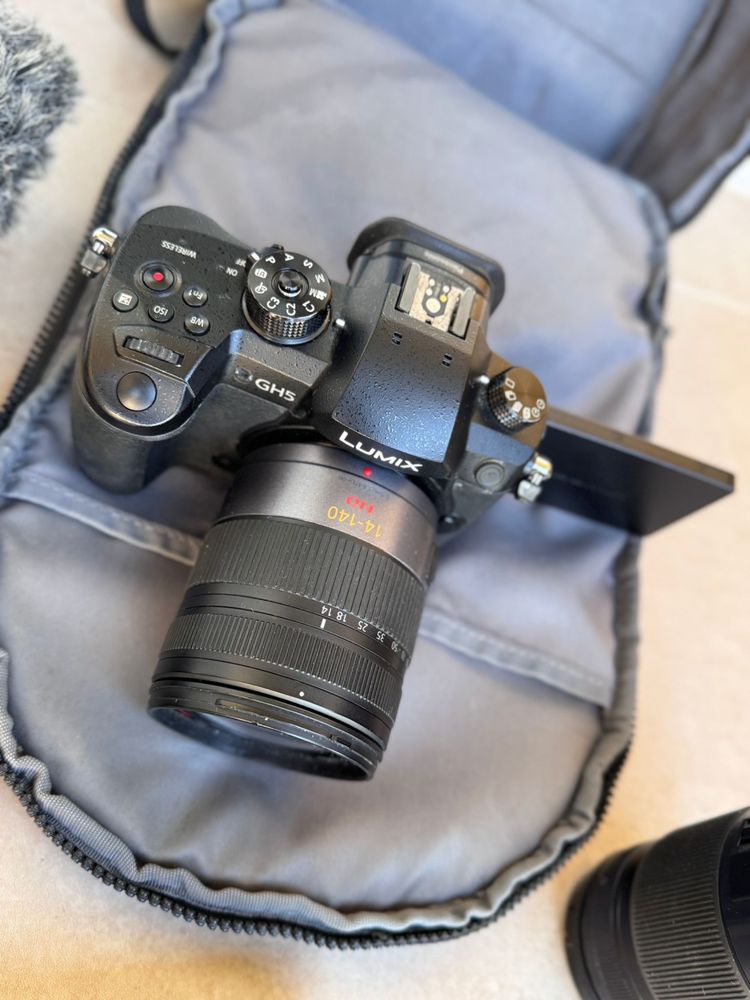 Gh5 + lentes + baterias + roning S + tripé + led (videografia/foto)