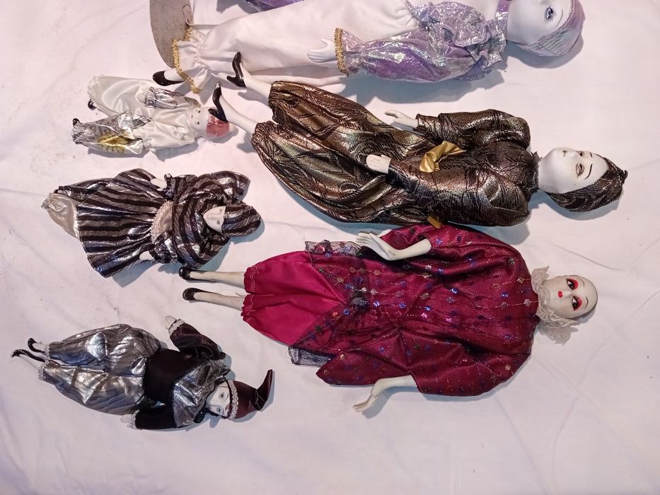 Conjunto de 6 Bonecos Decorativos de Veneza