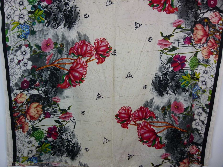 duży hinduski szal dupatta Indie 220 x 102 cm