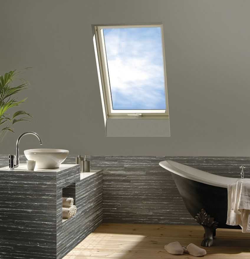 Łazienkowe okno dachowe pcv PTP-V U41 Fakro GreenView 78x140 antracyt