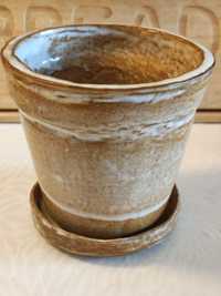 Ręcznie robiona doniczka osłonka ceramiczna handmade flowerpot